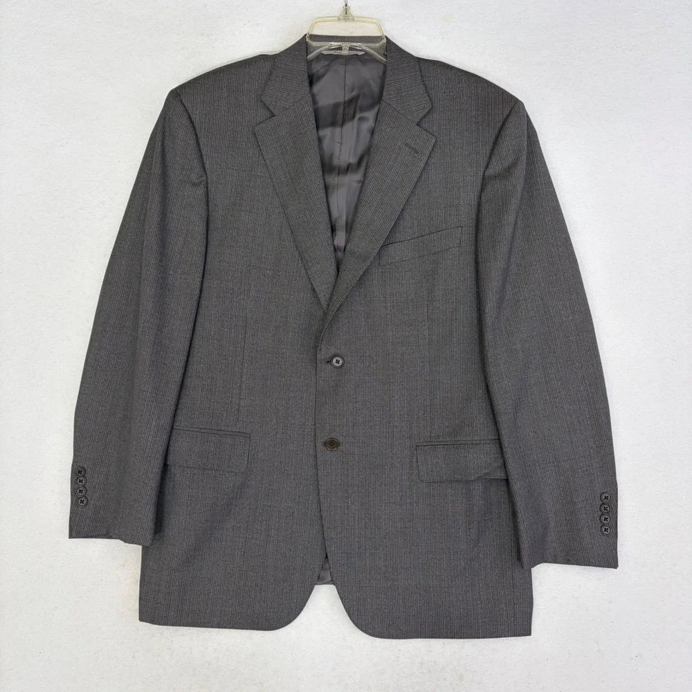 Canali Siena 2 Piece Suit Mens 46R Charcoal Grey Wool 2-Button Modern Made Italy